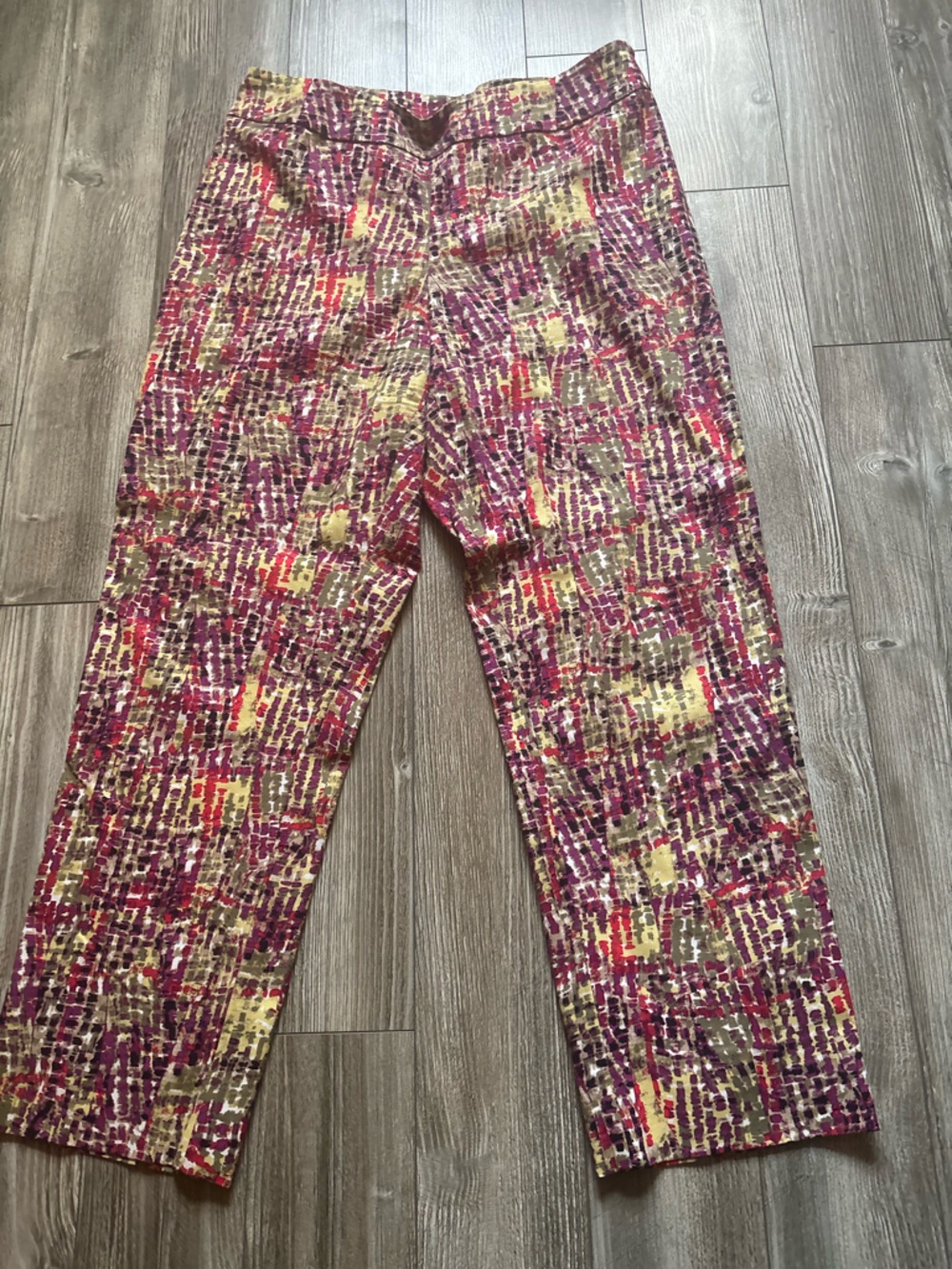 Women’s Abstract Print Wide-Leg Pants in Multicolor